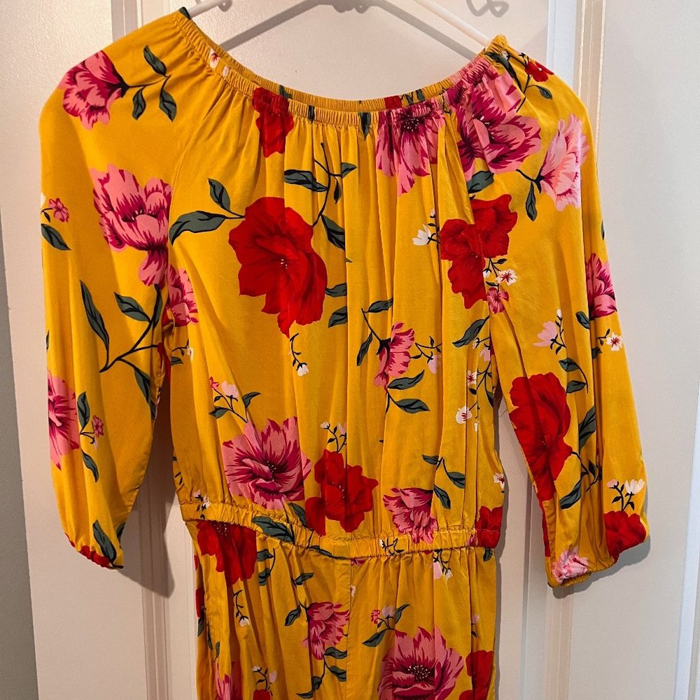 Yellow Floral Romper